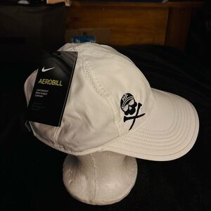 Nike MF SKULL & NAILS Dri-fit  White Adjustable , Featherweight HAT CAP
